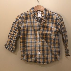 Janie and Jack plaid button down, size 18-24 month